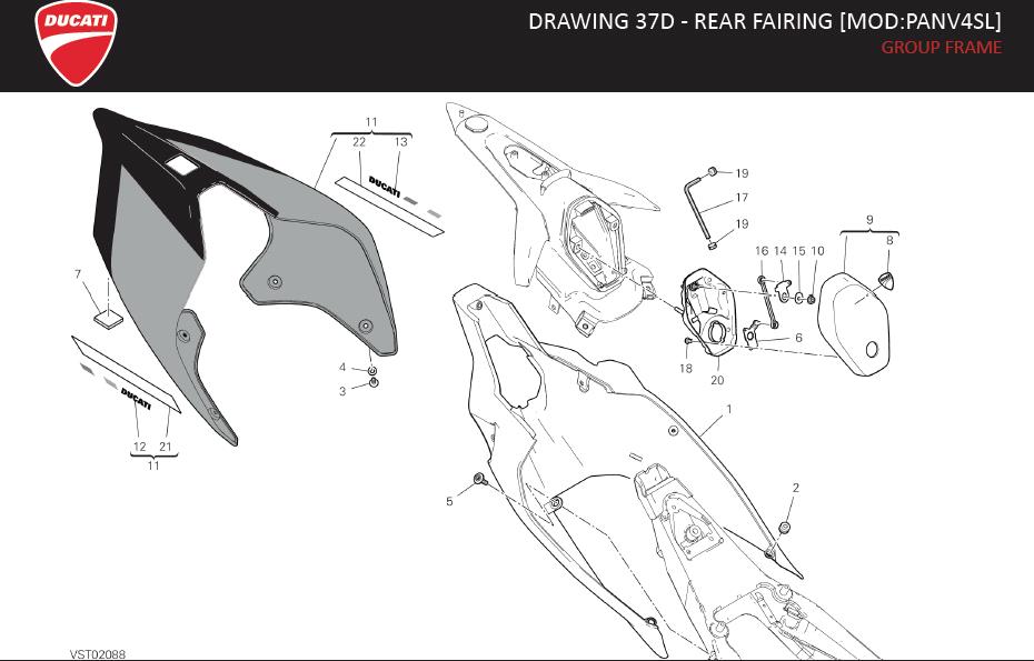 2DRAWING 37D - REAR FAIRING [MOD:PANV4SL]; GROUP FRAMEhttps://images.simplepart.com/images/parts/ducati/fullsize/SPC_-_SUPERLEGGERA_V4_-_EN_-_MY21172.jpg