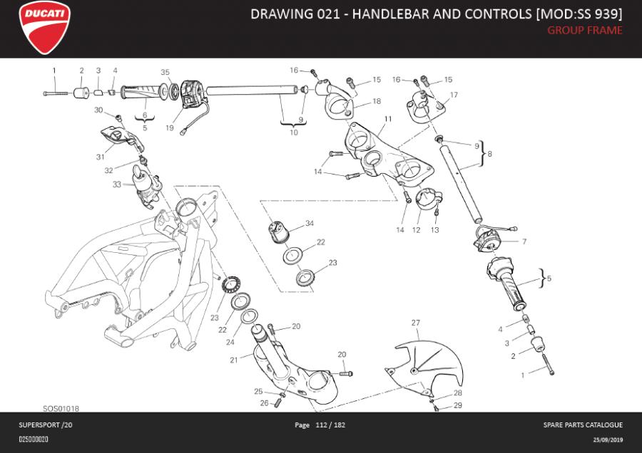 19DRAWING 021 - HANDLEBAR AND CONTROLS [MOD:SS 939]; GROUP FRAMEhttps://images.simplepart.com/images/parts/ducati/fullsize/SPC_-_SUPERSPORT_-_EN_-_MY20112.jpg