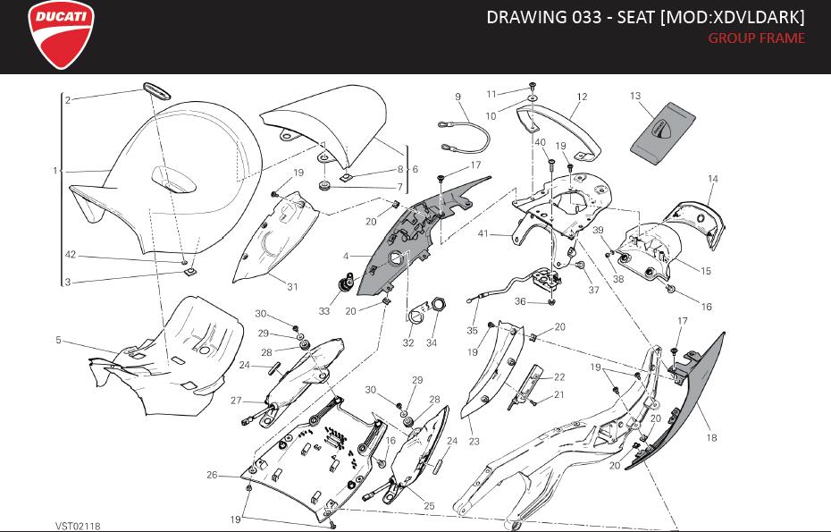 42DRAWING 033 - SEAT [MOD:XDVLDARK]; GROUP FRAMEhttps://images.simplepart.com/images/parts/ducati/fullsize/SPC_-_XDIAVEL_DARK_-_EN_-_MY21134.jpg