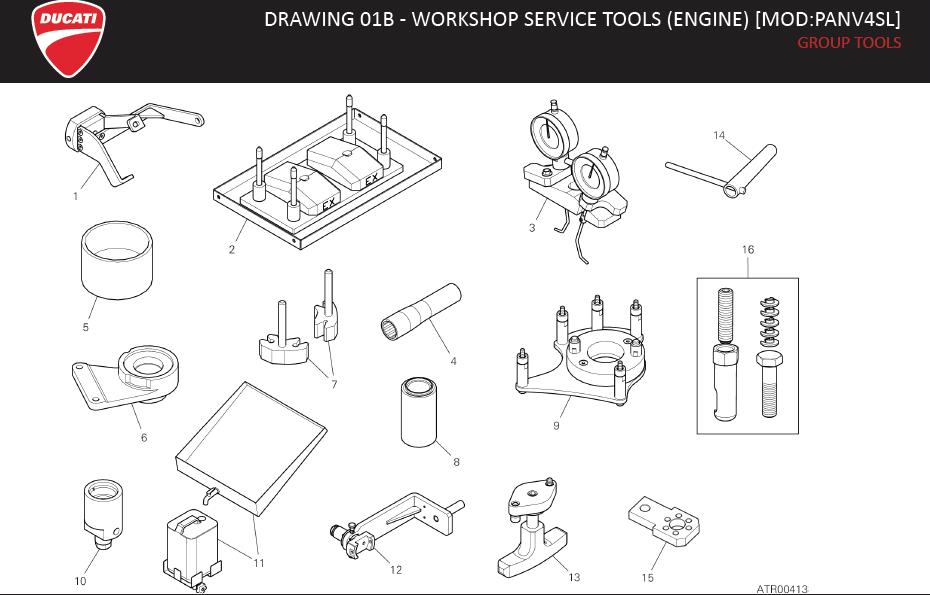 16DRAWING 01B - WORKSHOP SERVICE TOOLS (ENGINE) [MOD:PANV4SL]; GROUP TOOLShttps://images.simplepart.com/images/parts/ducati/fullsize/SPC_SUPERLEGGERA_V4_EN_MY20082.jpg