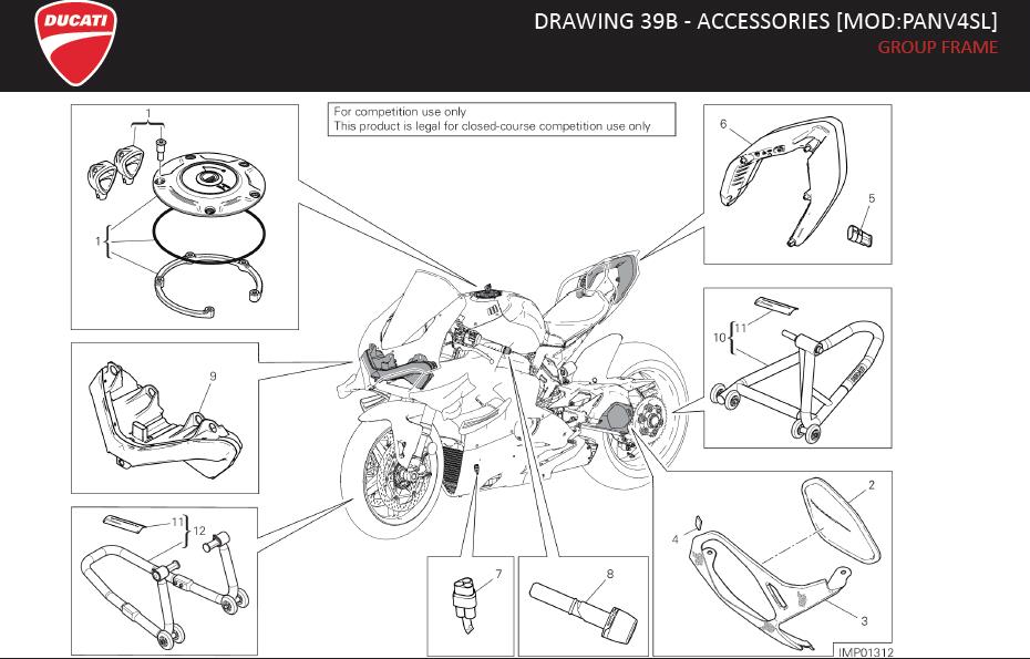 5DRAWING 39B - ACCESSORIES [MOD:PANV4SL]; GROUP FRAMEhttps://images.simplepart.com/images/parts/ducati/fullsize/SPC_SUPERLEGGERA_V4_EN_MY20194.jpg