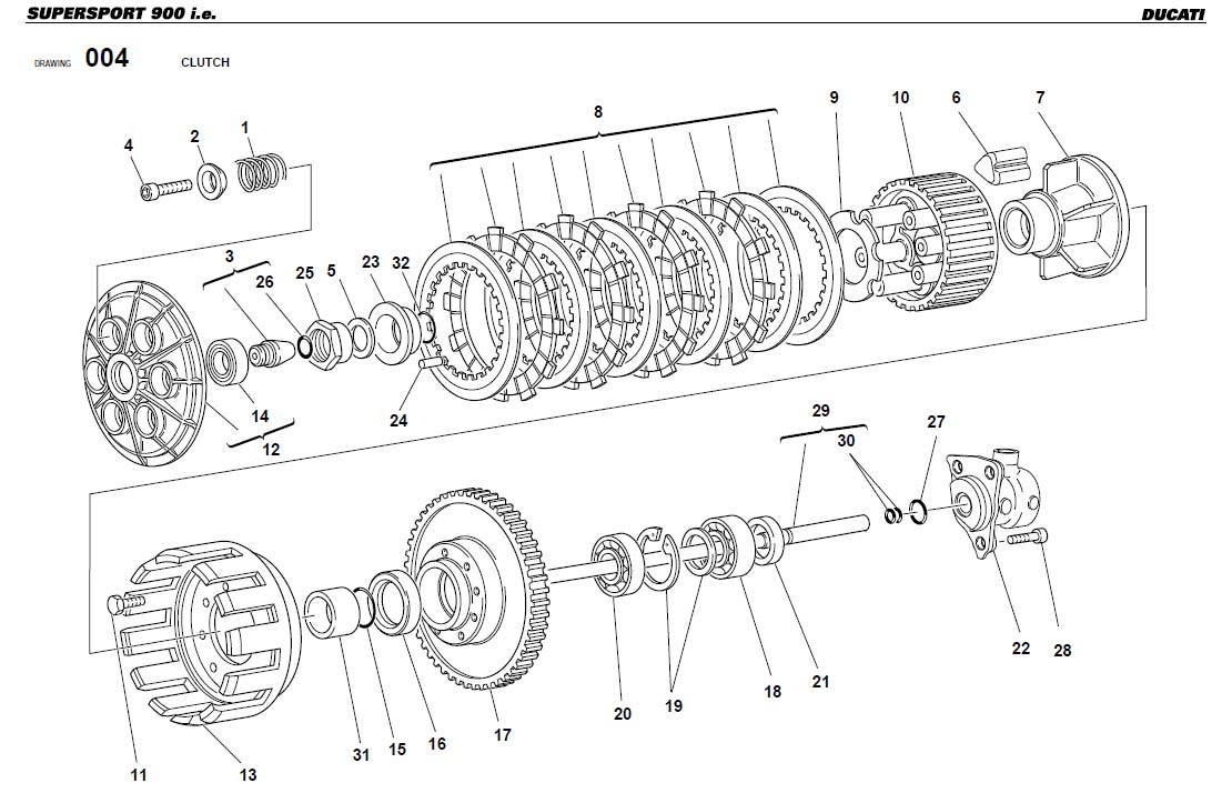 Ducati SuperSport Clutch drum. Transmission - 196.1.001.1B | GP Bikes ...