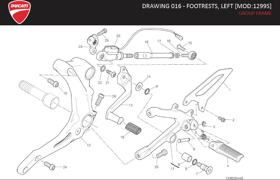 4DRAWING 016 - FOOTRESTS, LEFT [MOD:1299S]; GROUP FRAMEhttps://images.simplepart.com/images/parts/ducati/fullsize/SUPERBIKE1299S_EN_US_MY17084.jpg