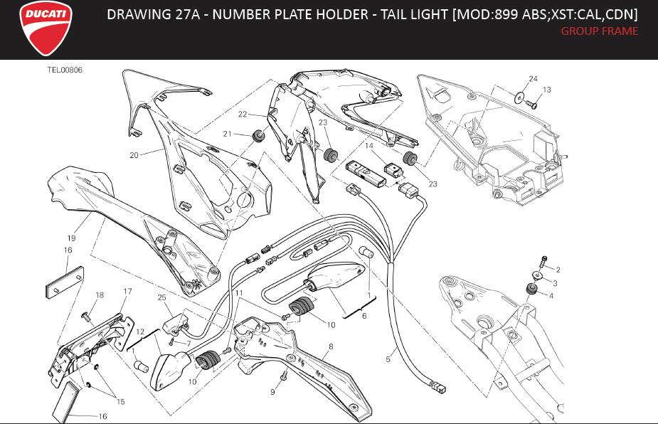 20DRAWING 27A - NUMBER PLATE HOLDER - TAIL LIGHT [MOD:899 ABS;XST:CAL,CDN]; GROUP FRAMEhttps://images.simplepart.com/images/parts/ducati/fullsize/SUPERBIKE_899_USA_EN_MY14126.jpg