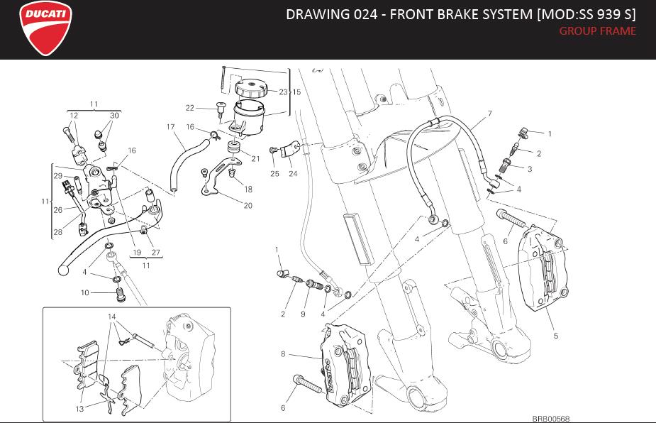 17DRAWING 024 - FRONT BRAKE SYSTEM [MOD:SS 939 S]; GROUP FRAMEhttps://images.simplepart.com/images/parts/ducati/fullsize/SUPERSPORT_S_EN_US_MY17096.jpg