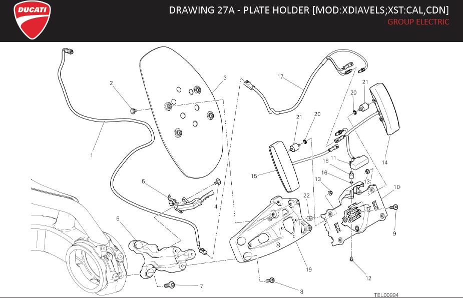 18DRAWING 27A - PLATE HOLDER [MOD:XDIAVELS;XST:CAL,CDN]; GROUP ELECTRIChttps://images.simplepart.com/images/parts/ducati/fullsize/XDIAVELS_EN_US_MY17018.jpg