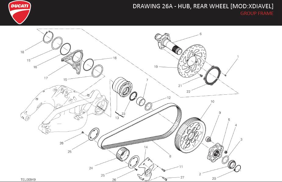 13DRAWING 26A - HUB, REAR WHEEL [MOD:XDIAVEL]; GROUP FRAMEhttps://images.simplepart.com/images/parts/ducati/fullsize/XDVL_USA_MY16130.jpg