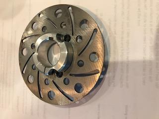 Brake Rotor Steel, AlL New 4.75', 2 piece includes Aluminium Brake Rotor Hub  for 1 1/4 inch axle