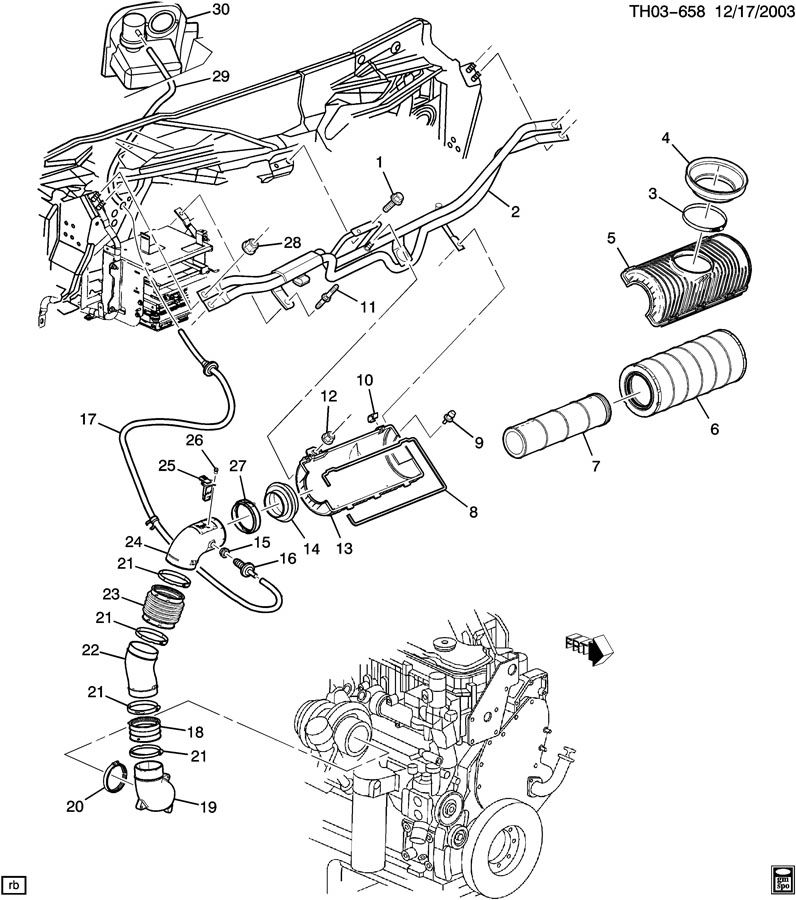 GMC C7500 AIR INTAKE SYSTEM