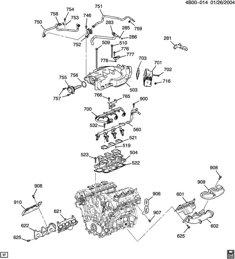 ENGINE ASM-3.6L V6 PART 5 MANIFOLDS & RELATED PARTS