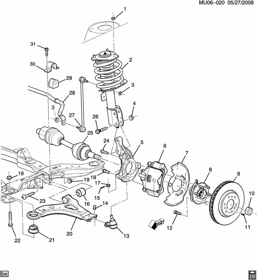 Chevrolet UPLANDER SUSPENSION/FRONT