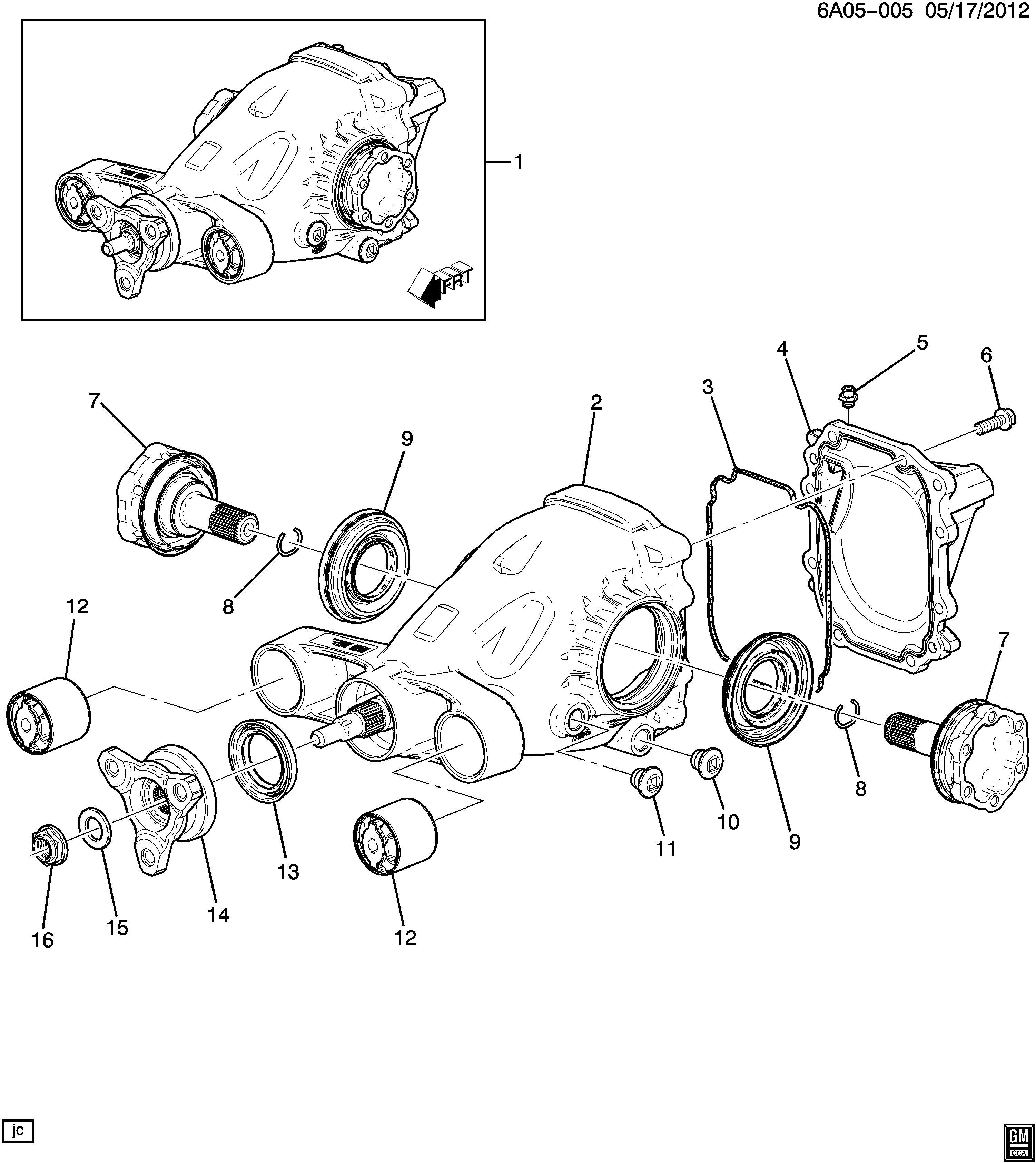 Cadillac Ats Differential Carrier Rear