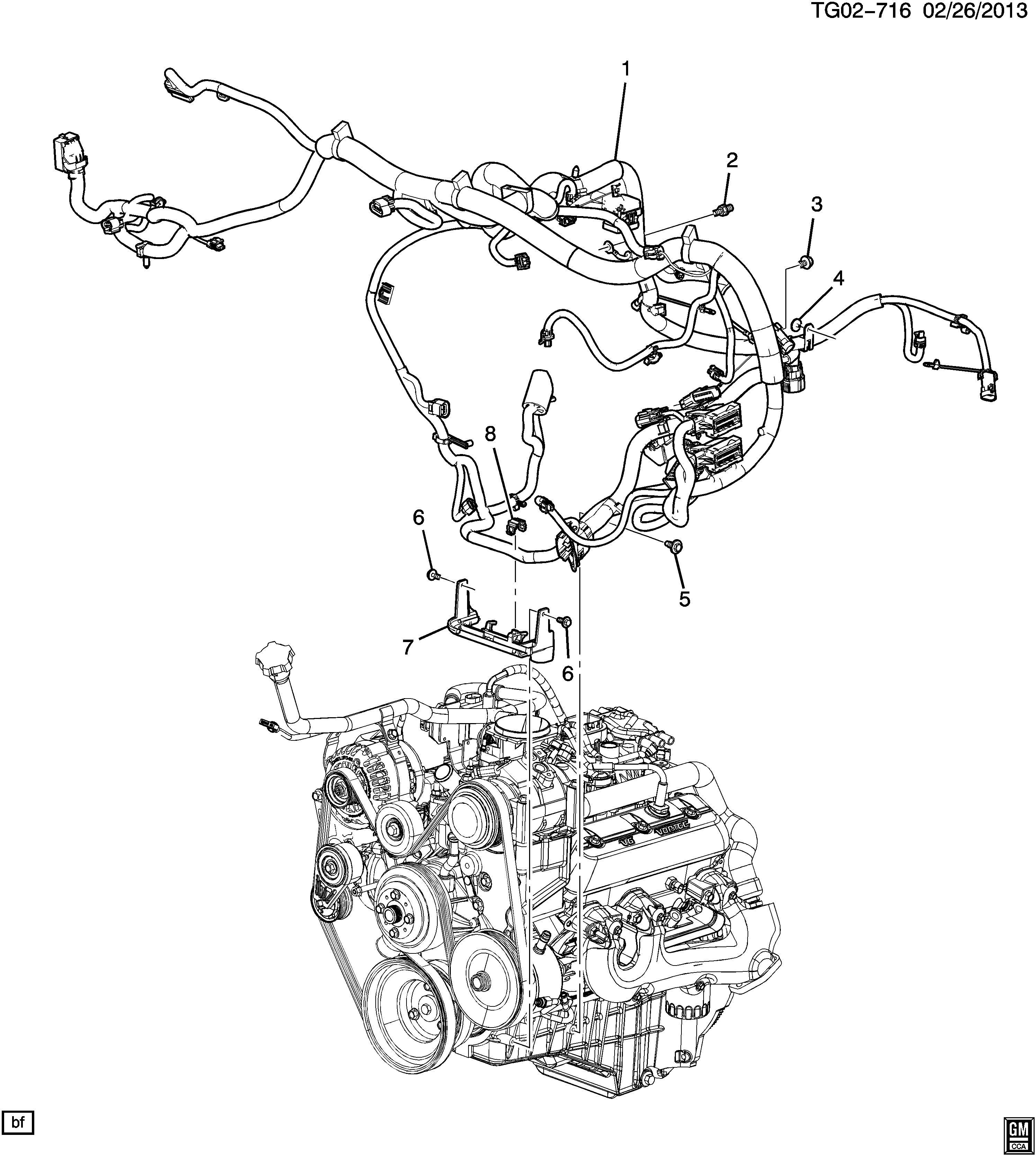 GMC SAVANA WIRING HARNESS/ENGINE