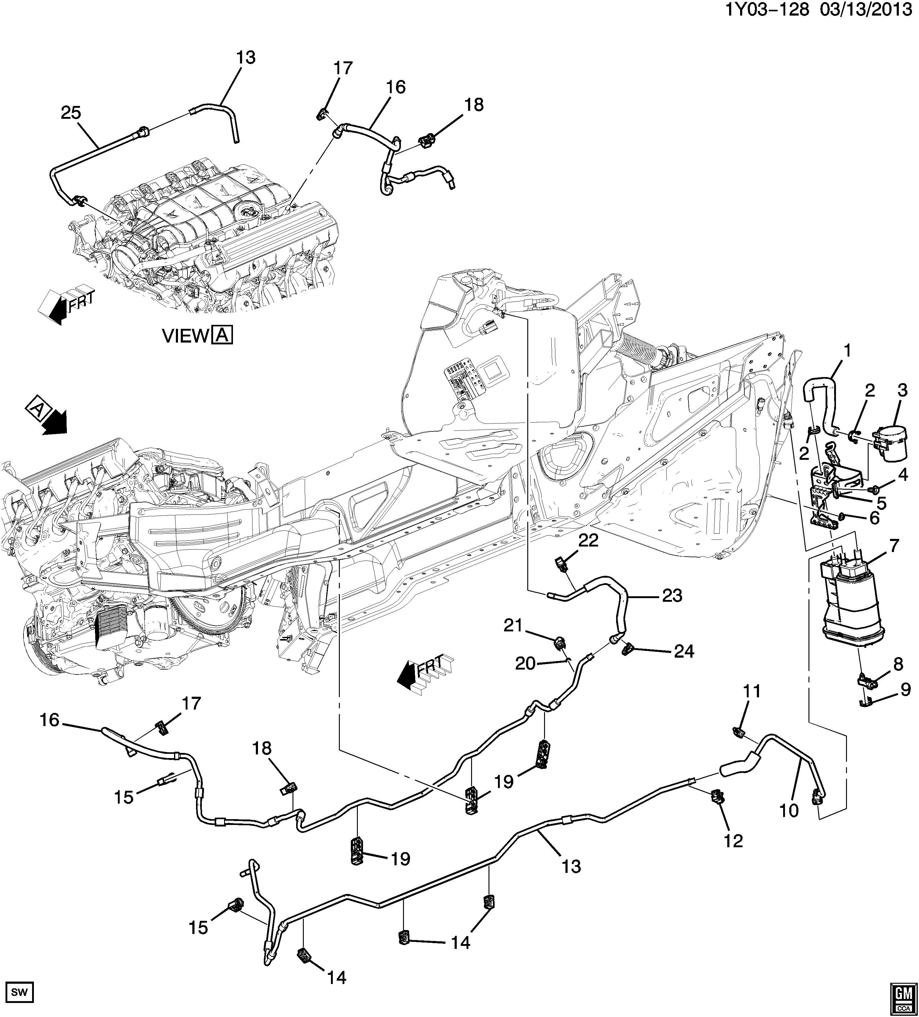 Chevrolet Corvette 1LT w/Z51 Convertible FUEL SUPPLY SYSTEM