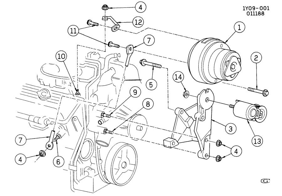 Chevrolet Corvette A/C COMPRESSOR MOUNTING