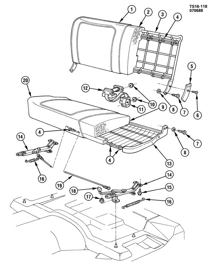 GMC JIMMY FRONT SEAT/BENCH