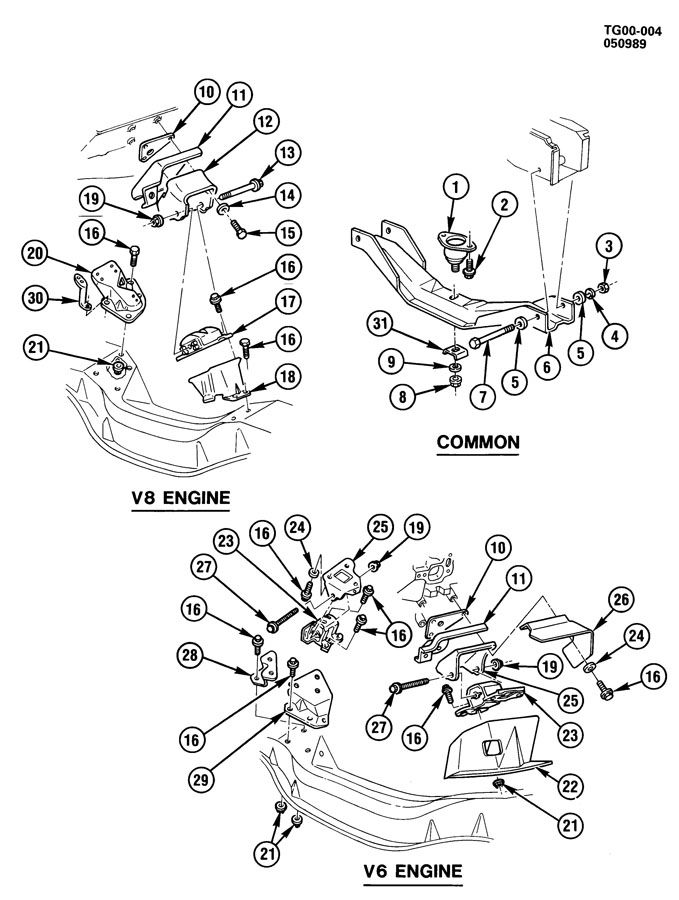 Chevrolet G20 Engine & Transmission Mounting