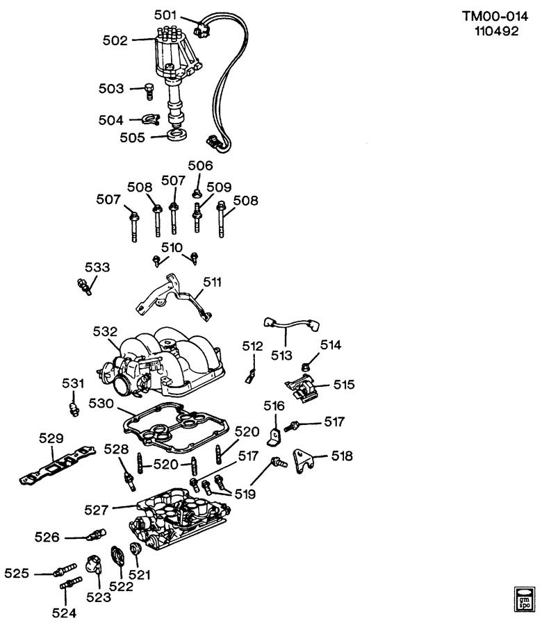 GMC SAFARI ENGINE ASM4.3L V6