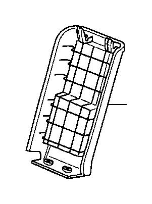 View 81996-SHJ-A22ZD COVER, BACK *NH598L*(ATLAS GRAY).  Full-Sized Product Image