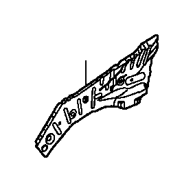 View 60613-SZA-A00ZZ MEMBER, R. FR. WHEELHOUSE     (UPPER)                        Full-Sized Product Image