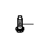 View 04829-T5R-A00ZA TONGUE SET, RR. SEAT BELT     CENTER *NH900L*(DEEP BLACK).  Full-Sized Product Image