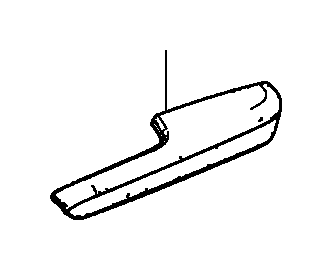 View 83702-TG7-A01ZB ARMREST ASSY., R. RR. DOOR    LINING *NH900L*(DEEP BLACK).  Full-Sized Product Image