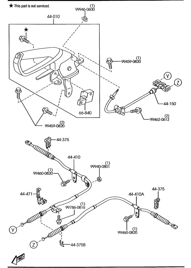 Full size assembly image of PARKING BRAKE SYSTEM (1/1)