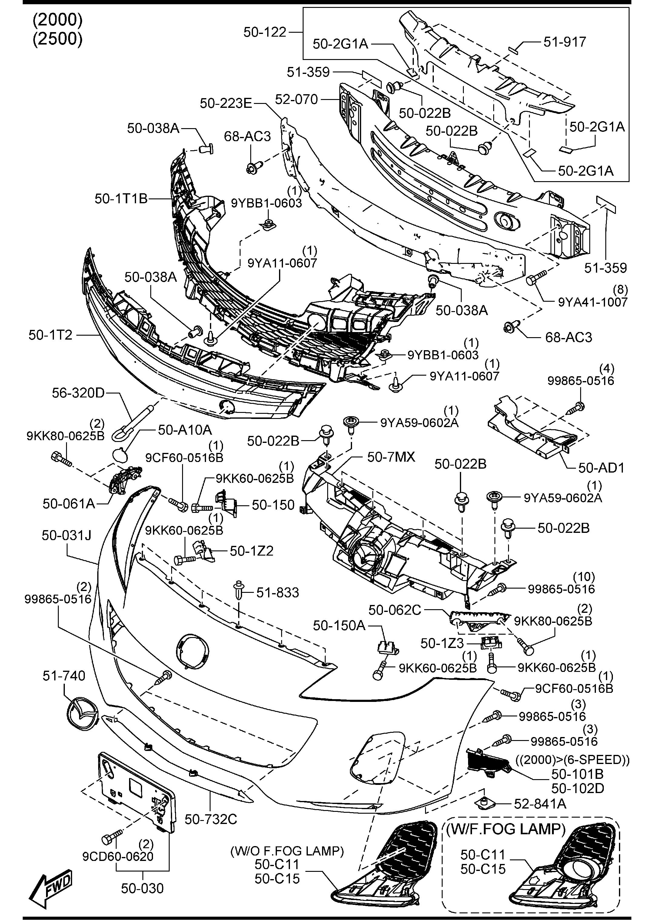 Full size assembly image of FRONT BUMPER (1/1)