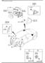 Diagram SUN VISORS, ASSIST HANDLE & MIRRORS for your Mazda