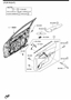 Diagram FRONT DOOR TRIMS & RELATED PARTS for your Mazda