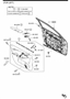 Diagram FRONT DOOR TRIMS & RELATED PARTS for your Mazda