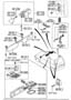 Diagram SUN VISORS, ASSIST HANDLE & MIRRORS for your Mazda
