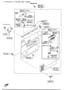 Diagram FRONT DOOR TRIMS & RELATED PARTS for your 1989 Mazda RX-7