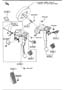 Diagram CLUTCH & BRAKE PEDALS (MANUAL TRANSMISSION) for your 1993 Mazda