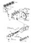 Diagram PISTON, CRANKSHAFT & FLYWHEEL (2000 CC) for your 1988 Mazda 323