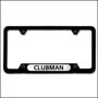 Image of &quot;Clubman&quot; License Plate Frame Black - DISCONTINUED image for your MINI