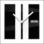 Image of MINI WALL CLOCK, racing stripes image for your MINI Hardtop  