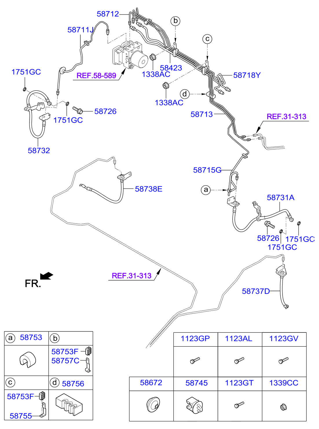 Full size assembly image of BRAKE FLUID LINE (1/2)