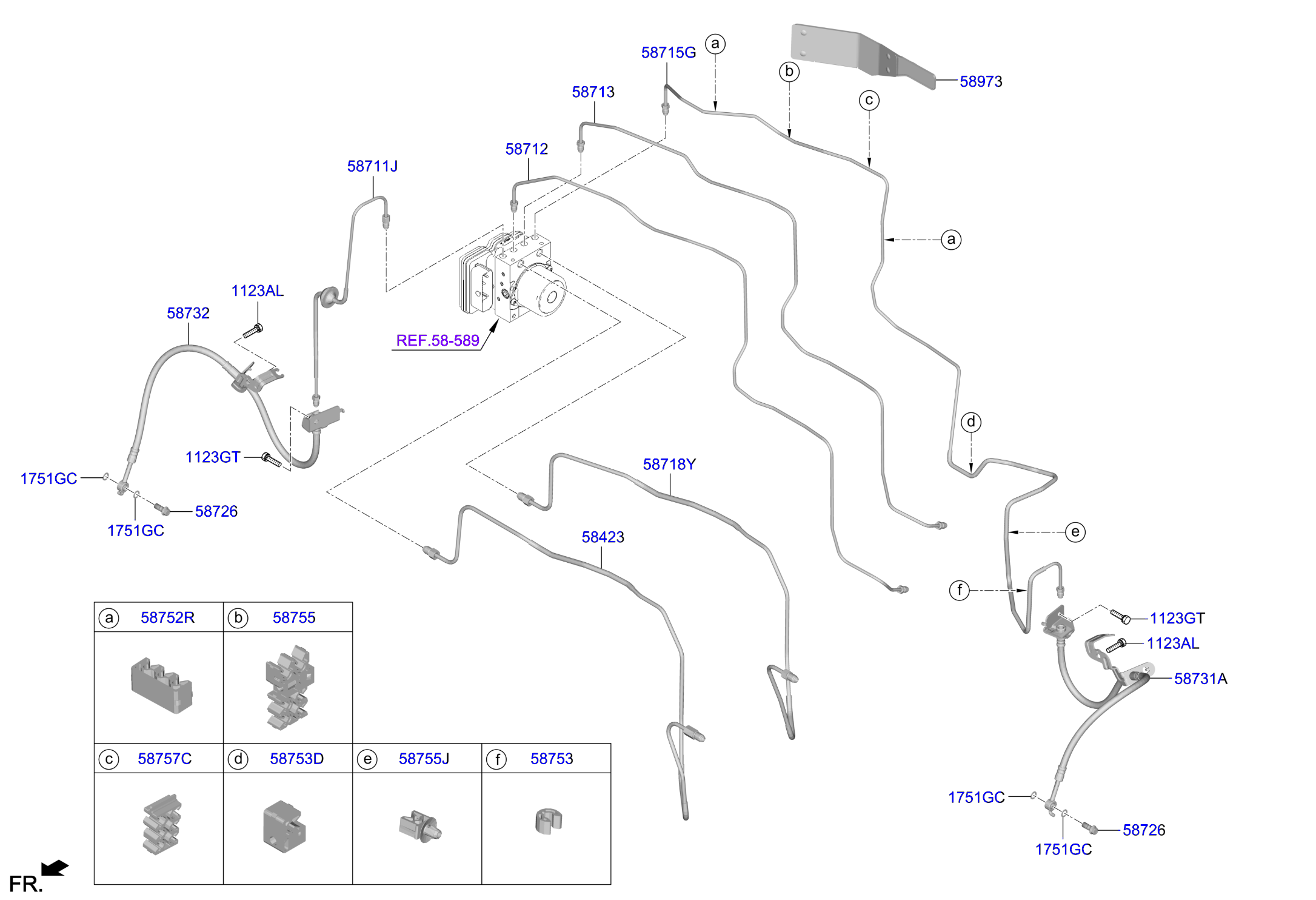 Full size assembly image of BRAKE FLUID LINE (1/2)