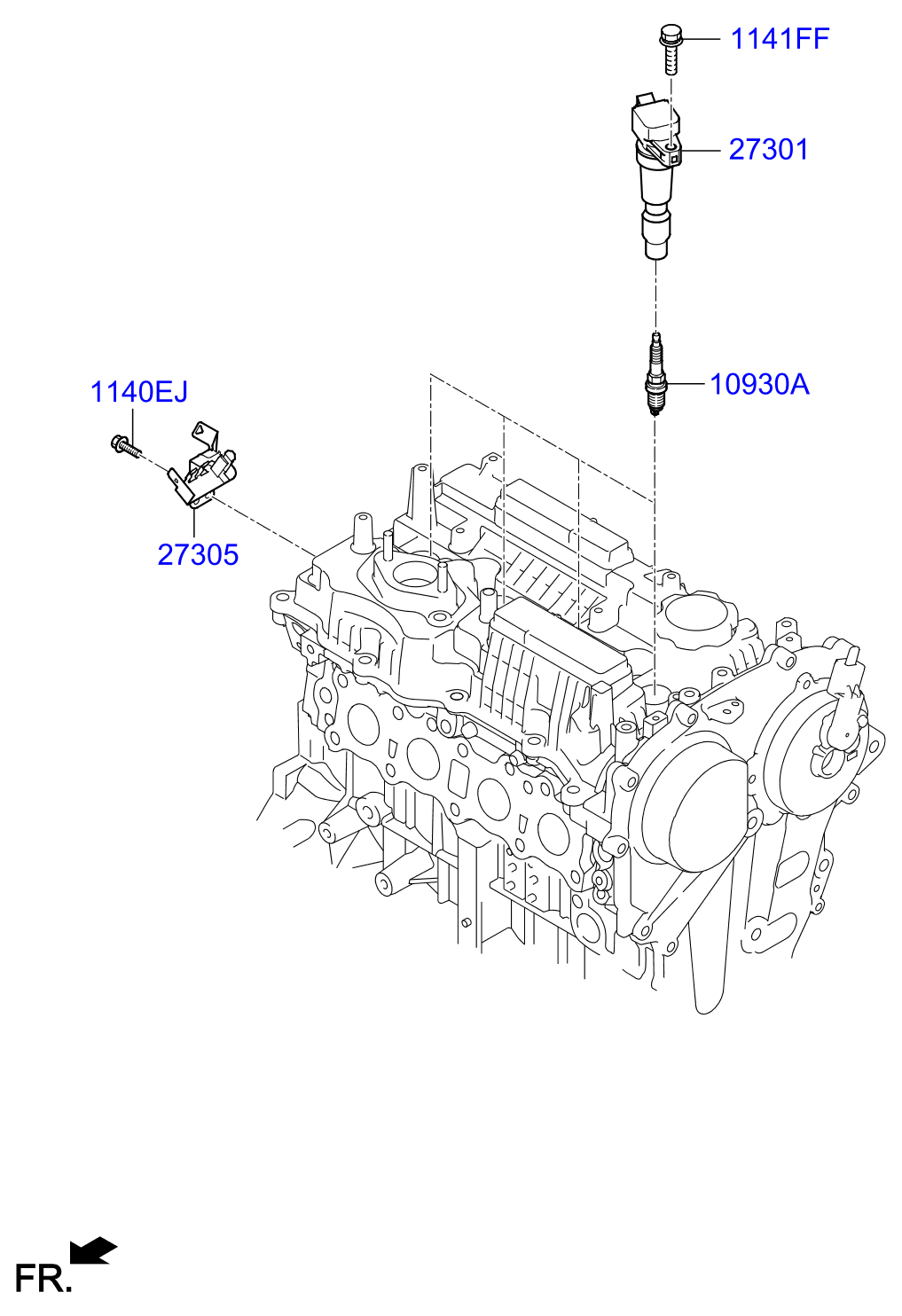 Full size assembly image of SPARK PLUG & CABLE (1/1)
