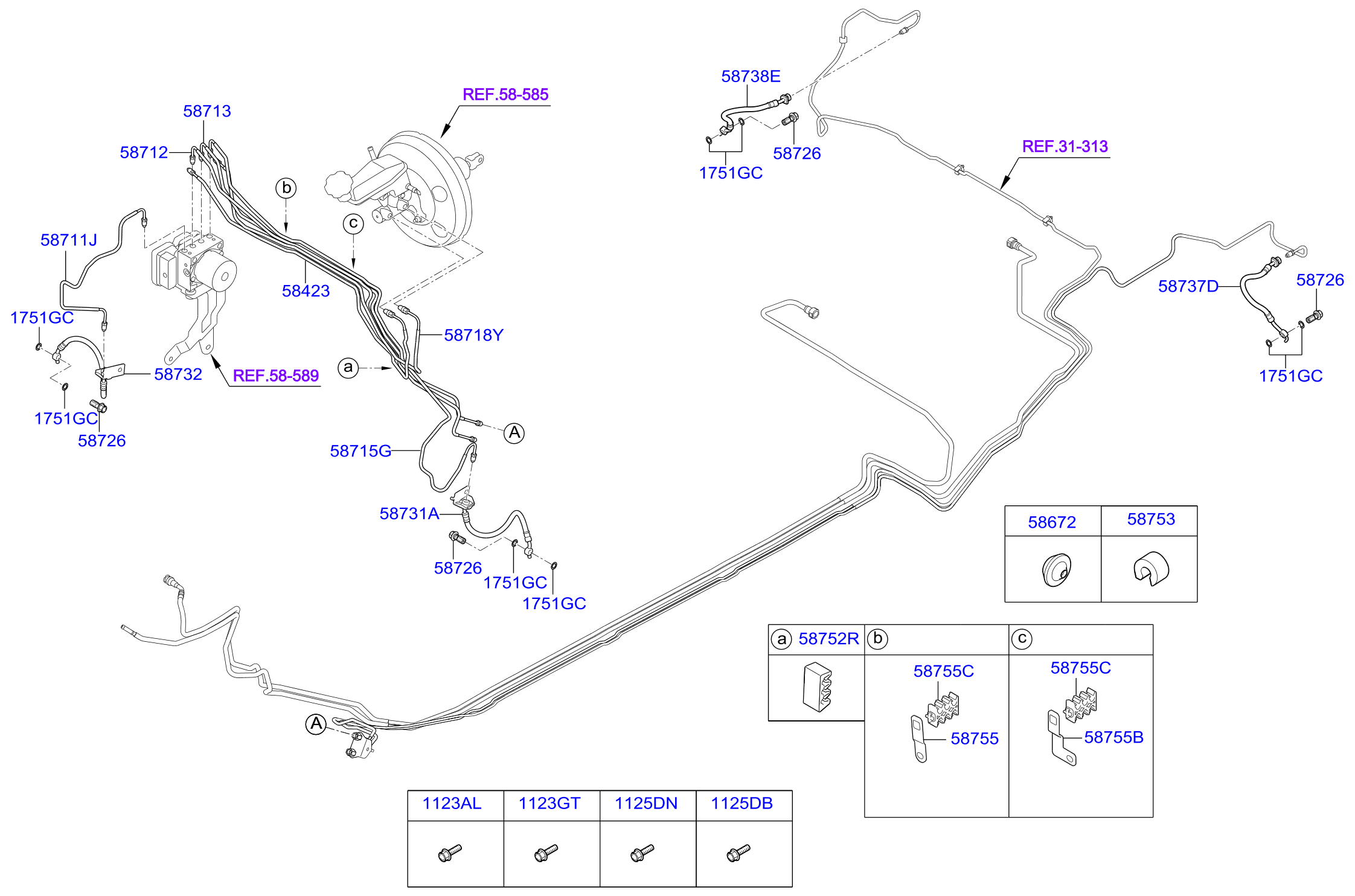 Full size assembly image of BRAKE FLUID LINE (1/1)