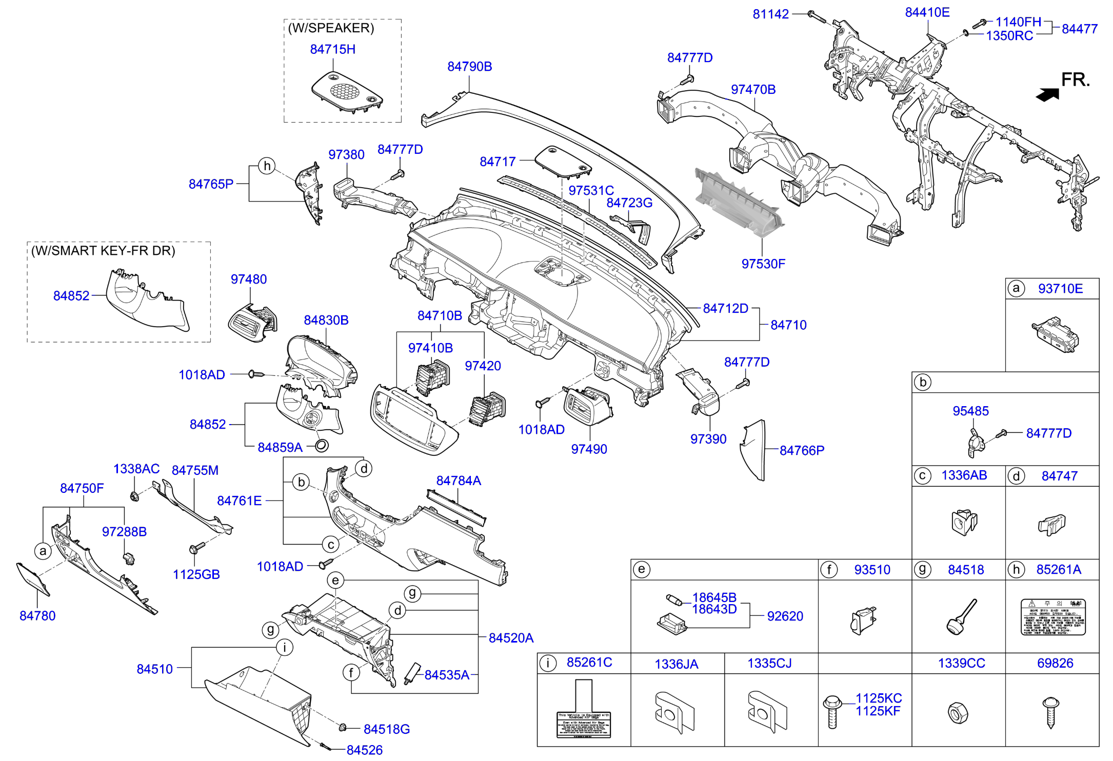 Full size assembly image of CRASH PAD (1/1)