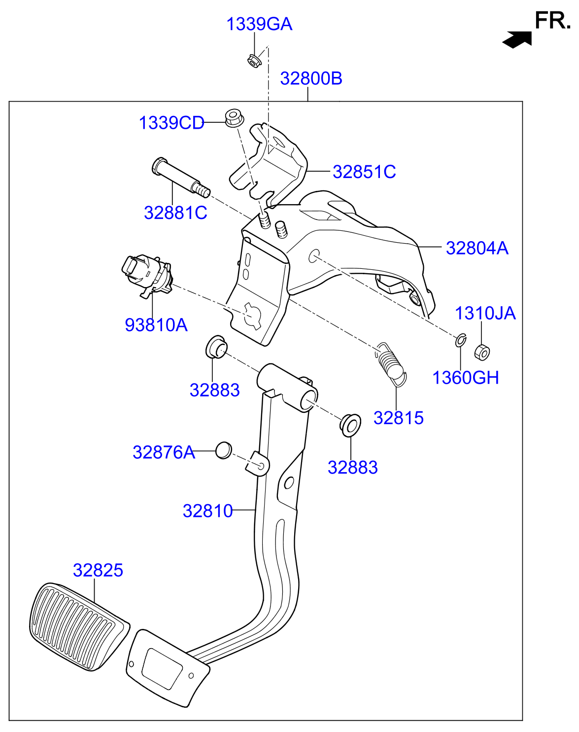 Full size assembly image of BRAKE & CLUTCH PEDAL (1/1)