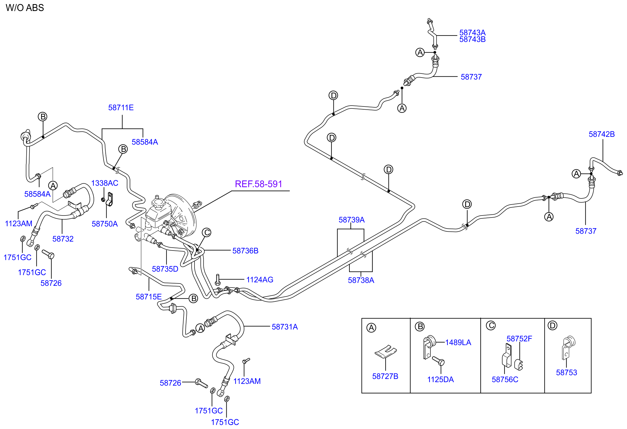 Full size assembly image of BRAKE FLUID LINE (1/2)