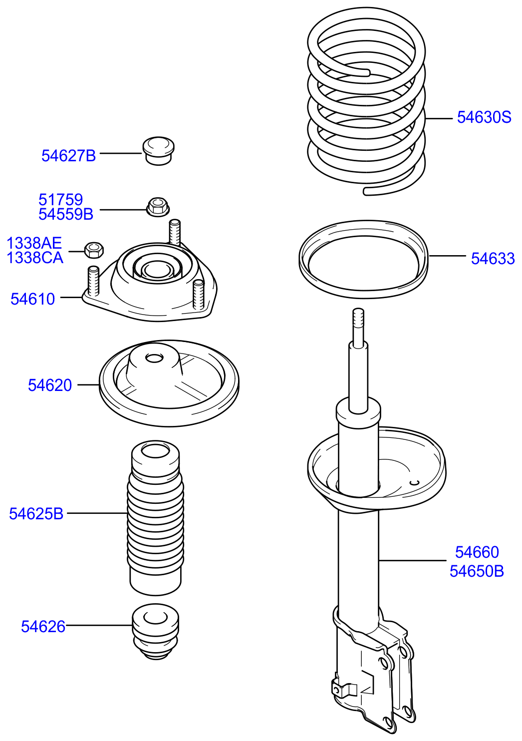 Full size assembly image of FRONT SPRING & STRUT (1/1)