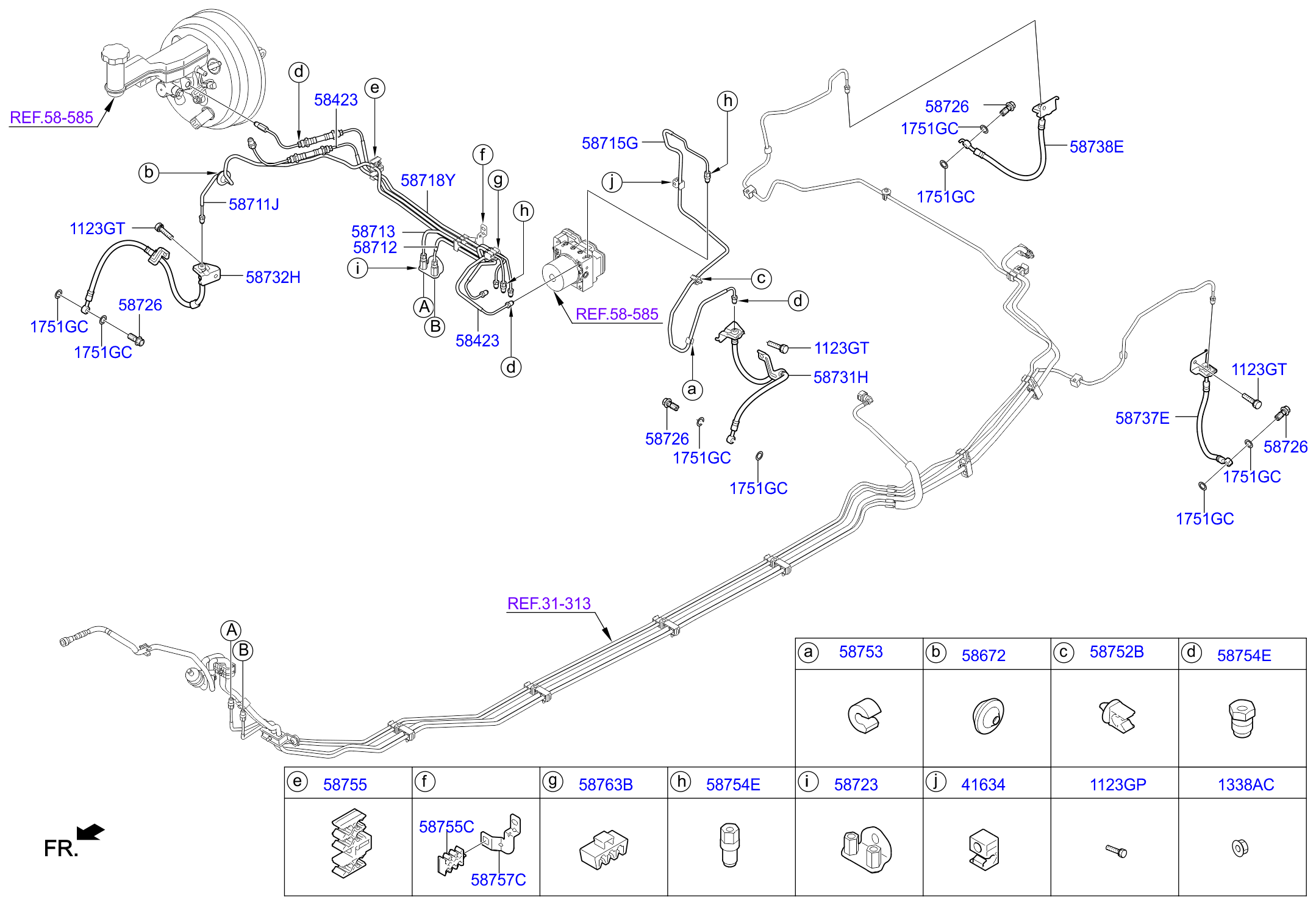 Full size assembly image of BRAKE FLUID LINE (1/1)