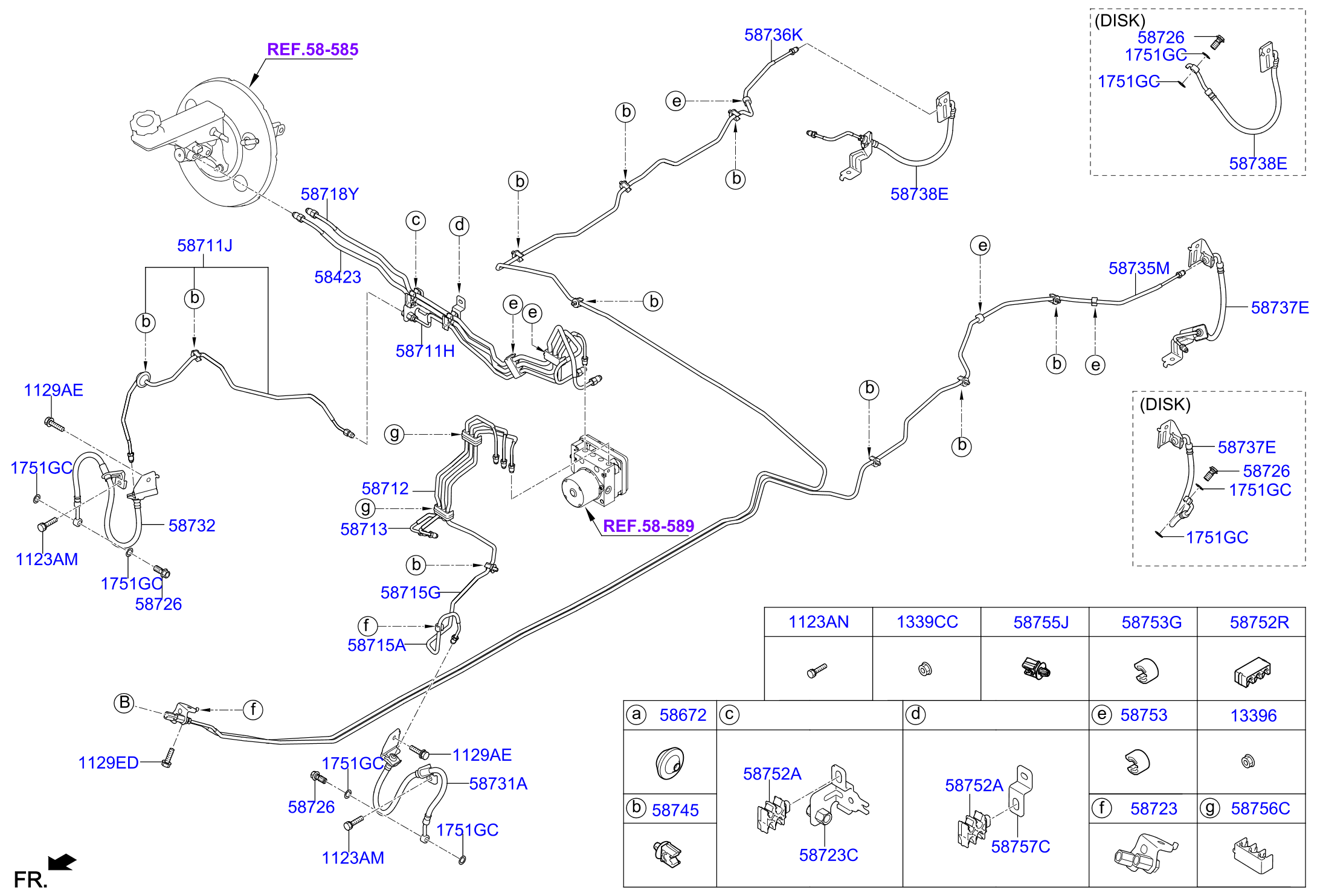 Full size assembly image of BRAKE FLUID LINE (1/1)