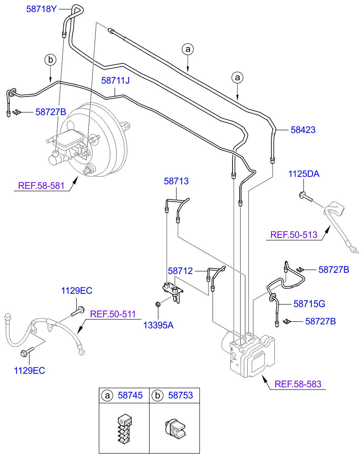 Full size assembly image of BRAKE FLUID LINE (1/1)