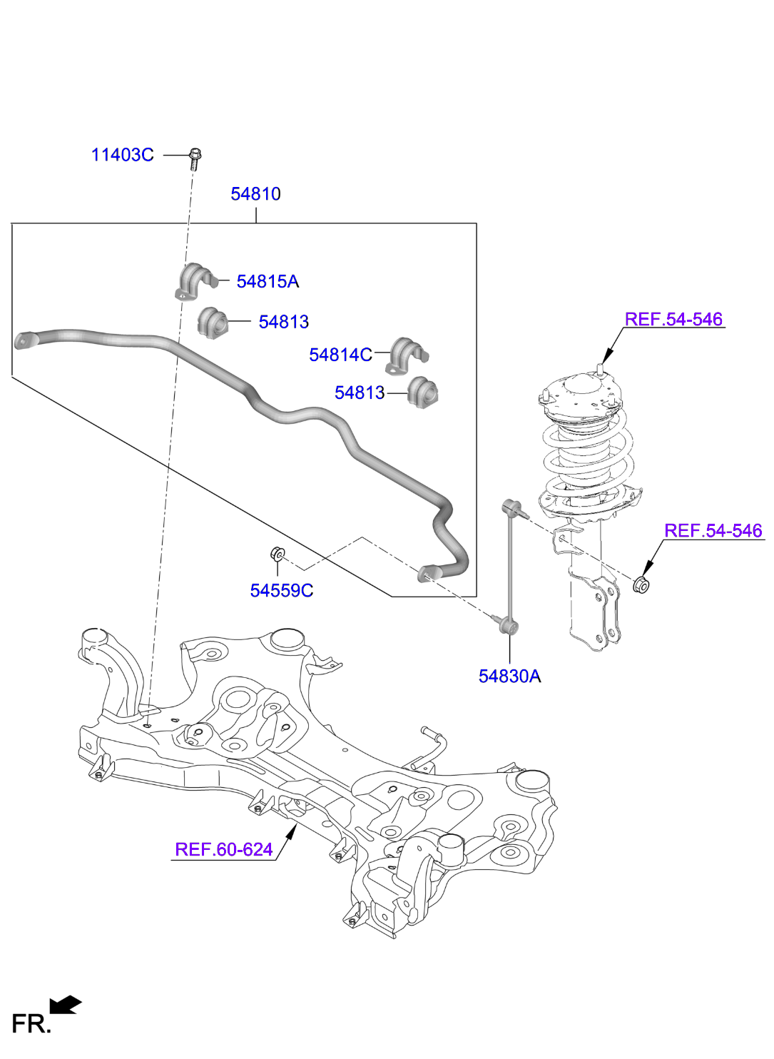 Full size assembly image of FRONT SUSPENSION CONTROL ARM (1/1)