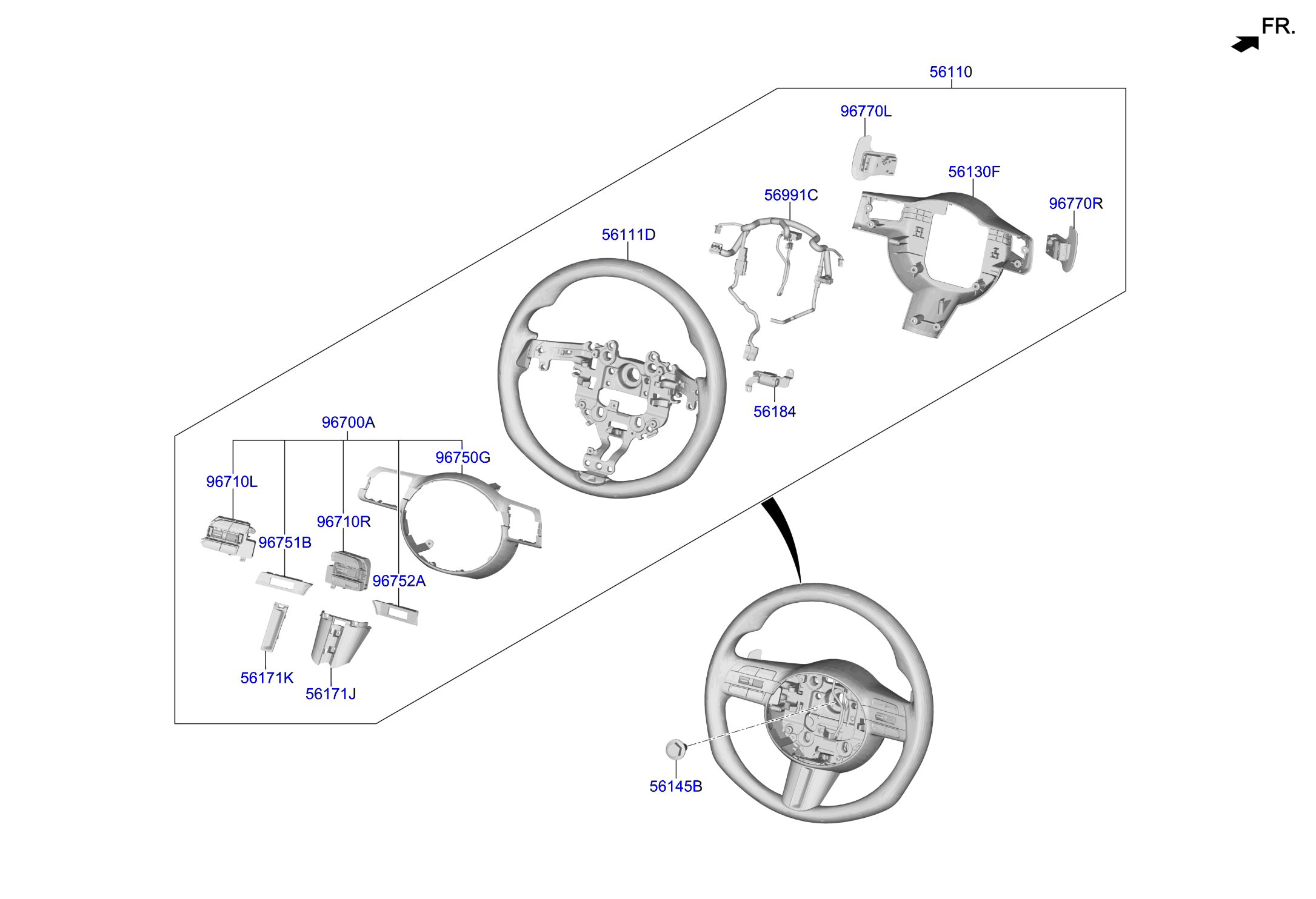 Full size assembly image of STEERING WHEEL (1/1)